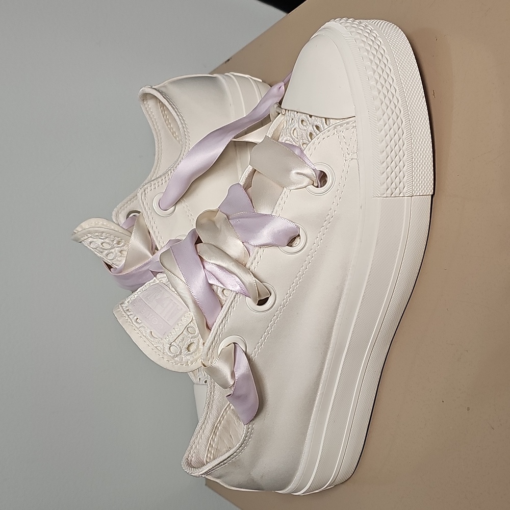 Converse Ivory Satin Sneakers